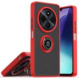 Techno Guru Realme C75 4g Kılıf Arkası Buz Tasarımlı ve Yüzüklü Kenarları Renkli Şık Montreal Yüzüklü Silikon Kapak - Kırmızı