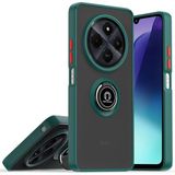 Techno Guru Realme C75 4g Kılıf Arkası Buz Tasarımlı ve Yüzüklü Kenarları Renkli Şık Montreal Yüzüklü Silikon Kapak - Yeşil