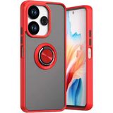 Techno Guru Redmi 13 4g Kılıf Arkası Buz Tasarımlı ve Yüzüklü Kenarları Renkli Şık Montreal Yüzüklü Silikon Kapak - Kırmızı