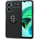 Techno Guru Redmi Note 11E Ultra Koruma Sağlayan Stant Özellikli Yüzüklü Ravel Silikon Kılıf - Siyah