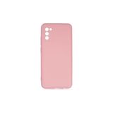Techno Guru Samsung Galaxy A02S Içi Kadife Dolgulu Şık Candy Lansman Silikon Kılıf - Açık Pembe