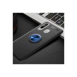 Techno Guru Samsung Galaxy A20S Ultra Koruma Sağlayan Stant Özellikli Yüzüklü Ravel Silikon Kılıf - Siyah - Mavi