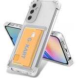 Techno Guru Samsung Galaxy A25 Kılıf Kartlıklı ve Airbag Tasarımlı Şeffaf G-Kart Kapak