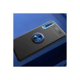 Techno Guru Samsung Galaxy A7 2018 Ultra Koruma Sağlayan Stant Özellikli Yüzüklü Ravel Silikon Kılıf - Siyah - Mavi