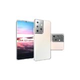Techno Guru Samsung Galaxy S21 Ultra Esnek ve Şeffaf Sheer Premium Tpu Silikon Kılıf