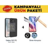 Techno Guru Samsung Galaxy S23 Fe Magsafe Kılıf ve Ekran Koruyucu Içerikli Ekonomik Paket - Siyah