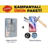 Techno Guru Samsung Galaxy S23 Fe Magsafe Kılıf ve Ekran Koruyucu Içerikli Ekonomik Paket - Titan Gri