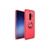 Techno Guru Samsung Galaxy S9 Plus Ultra Koruma Sağlayan Stant Özellikli Yüzüklü Ravel Silikon Kılıf - Kırmızı