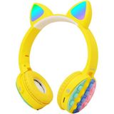 Techno Guru Technoguru Rgb LED Işıklı Kedi Kulağı Tasarımlı Katlanabilir Kulak Üstü CXT-950 Bluetooth Kulaklık