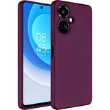 Techno Guru Tecno Camon 19 Pro Içi Kadife Dolgulu Şık Candy Lansman Silikon Kılıf - Koyu Mor