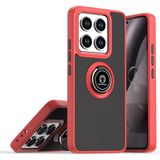 Techno Guru Xiaomi Mi 15 Pro Kılıf Arkası Buz Tasarımlı ve Yüzüklü Kenarları Renkli Şık Montreal Yüzüklü Silikon Kapak - Kırmızı
