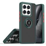 Techno Guru Xiaomi Mi 15 Pro Kılıf Arkası Buz Tasarımlı ve Yüzüklü Kenarları Renkli Şık Montreal Yüzüklü Silikon Kapak - Yeşil