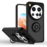 Techno Guru Xiaomi Mi 15 Ultra Kılıf Arkası Buz Tasarımlı ve Yüzüklü Kenarları Renkli Şık Montreal Yüzüklü Silikon Kapak - Siyah