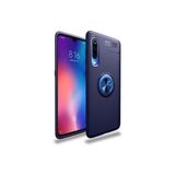 Techno Guru Xiaomi Mi 9 Se Ultra Koruma Sağlayan Stant Özellikli Yüzüklü Ravel Silikon Kılıf - Mavi