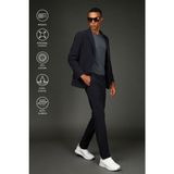 Techno-Line Super Slim Fit Ekstra Dar Kesim Klasik Takım Elbise - 46 - Koyu Lacivert - Süper Slim Fit