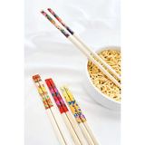 Techno Station Desenli Organik Bambu Çin Çubuğu Chop Sticks 10 Çift Çin Restoran Çubukları