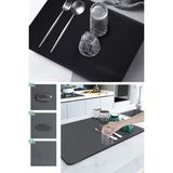 Techno Station Mutfak Tezgah Üstü Bulaşık Kurutma Matı Siyah 35x50 cm