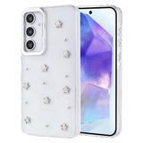 Technoguru Samsung Galaxy A35 Kılıf Simli Kamera Çerçveli Ve Mini Figür Desenli Ultra Koruma Sağlayan Kutup Sert Silikon Kapak