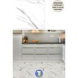 Technojet 1 Adet Kendinden Yapışkanlı Modern Tasarımlı Mutfak Banyo Zemin Duvar Kaplama Pvc 30 cm × 30 cm