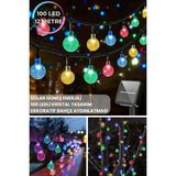 Technojet 100 Top Ledli Solar Kristal Bahçe Dekorasyon Aydınlatma Rgb Işık Güneş Enerjili RGB Çok Renkli Işık