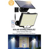 Technojet 110 Ledli Solar Güneş Enerjili Kumandalı Hareket Sensörlü Bahçe Aydınlatma Sokak Lambası