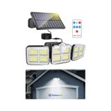 Technojet 122 Ledli Solar Güneş Enerjili Kumandalı Hareket Sensörlü Bahçe Aydınlatma Sokak Lambası Çok Renkli