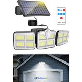 Technojet 122 Ledli Solar Güneş Enerjili Kumandalı Hareket Sensörlü Bahçe Aydınlatma Sokak Lambası