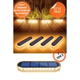 Technojet 1Adet Güneş Enerjili 30Ledli Premium Kalite Solar Dekoratif Zemin Bahçe Peyzaj Aydınlatma
