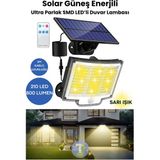 Technojet 220 LED Solar Duvar Lambası – 5mt Kablo, Kumandalı, 3 Modlu, IP65 Bahçe Aydınlatma Sarı Işık