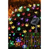 Technojet 30 Çiçekli LED Solar Rgb Bahçe Dekorasyon Güneş Enerjili Aydınlatma Modlu - Renkli