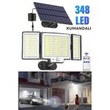 Technojet 348 Ledli Solar Güneş Enerjili Kumandalı Hareket Sensörlü Bahçe Aydınlatma Sokak Lambası