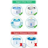 Technojet 4 Adet Kedi ve Köpek Otomatik Su Pınarı Çeşmesi Su Sebili Yedek Filtre Aktif Karbon Filter - Beyaz