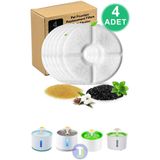 Technojet 4 Adet Kedi ve Köpek Otomatik Su Pınarı Çeşmesi Su Sebili Yedek Filtre Aktif Karbon Filter