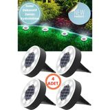 Technojet 8 Led’li Solar Bahçe Lambası | 4 Adet | Su Geçirmez | Otomatik Sensörlü | Bahçe Aydınlatma | Beyaz Işık