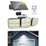 Technojet Güneş Enerjili Kumandalı Hareket Sensörlü Solar Bahçe Aydınlatma ve Sokak Lambası 122 Led
