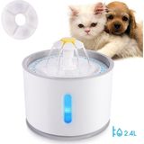 Technojet Kedi Köpek Otomatik Su Pınarı Su Çeşmesi LED Işık Göstergeli Su Sebili Kabı 2,4 Lt Usbli - Mavi