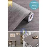 Technojet Kendinden Yapışkanlı Dokulu Balıksırtı Desen Premium Mutfak Duvar Dolap Kaplama 60 cm x 500 cm - Vizon - 60 x 500 cm