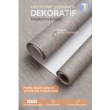 Technojet Kendinden Yapışkanlı Dokulu Keten Görünümlü Mutfak Salon Duvar Dolap Masa Kaplama 60X100cm