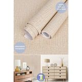 Technojet Kendinden Yapışkanlı Keten Koyu Bej Mutfak Banyo Tezgah Duvar Dolap Masa Kaplama 60X100CM - 60 x 100 cm