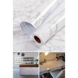 Technojet Kendinden Yapışkanlı Mermer Desenli Mutfak Banyo Tezgah Duvar ve Masa Kaplama (60CMX300CM) - Renkli - 10 cm