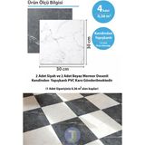 Technojet Kendinden Yapışkanlı Modern Tasarım Mutfak Banyo Zemin Duvar Kaplama 30 cm × 30 cm (4'lü Paket) - 30cm×30cm