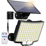 Technojet Solar Güneş Enerjili 110 Ledli Bahçe Aydınlatma Sokak Lambası Kumandalı Hareket Sensörlü ve IP65 Su Geçirmez