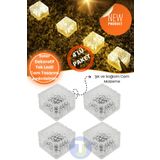 Technojet Solar Zemin Dekoratif Bahçe Aydınlatma Güneş Enerjili Kristal Led Sarı Işık Led 4Adet