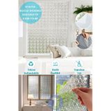Technojet Statik Buzlu Desenli Cam Kaplama Filmi Duşa Kabin Ofis Balkon Dekorasyon Folyo 60cmx100cm Tk2019