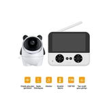 TECHNOM PandaGuard 720P HD Akıllı Bebek Monitörü, 4.3 inç Renkli Ekran, Gece Görüşü, Sıcaklık Sensörü, Beyaz