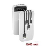 TECHNOMEN 10.000 mAh Dijital Göstergeli Dahili Çoklu Kablolu Powerbank 1 USB 1 Adet Type-C Kablo Girişli