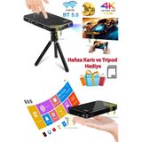 Technomen 4K Mini Taşınabilir Projeksiyon Android Bluetooth Hdmı Hafıza Kartı Ve Projektör