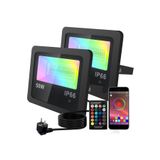 TECHNOMEN 50W RGB LED Dış Mekan Spot Işık – Renk Değiştiren, APP ve Kumanda Kontrollü Led