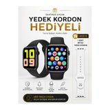 TECHNOMEN Akıllı Saat Türkçe Menülü Nabız Tansiyon Ölçer Arama Özellikli Çift Tuş Yedek Kordon Hediyeli