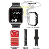 TECHNOMEN G Mini Plus Rose Gold Smart Watch 41 Mm 3 Kordon Mickey Charm Bileklik Hediyeli Akıllı Saat